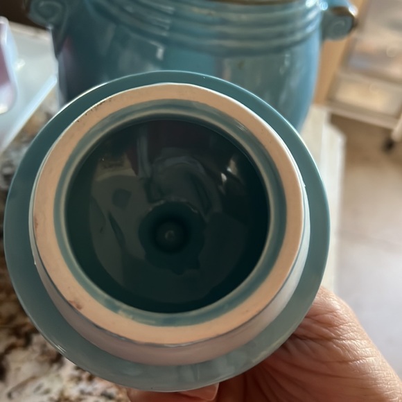Gorgeous ceramic jar with lid color light blue New - Picture 9 of 17